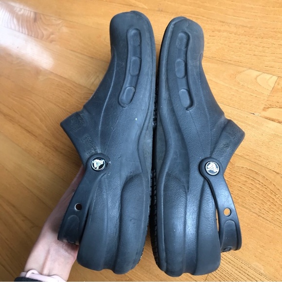 Crocs clogs shoes Bistro Work SLIP RESISTANT BLACK crocodile slides Mens size 11 main image 7